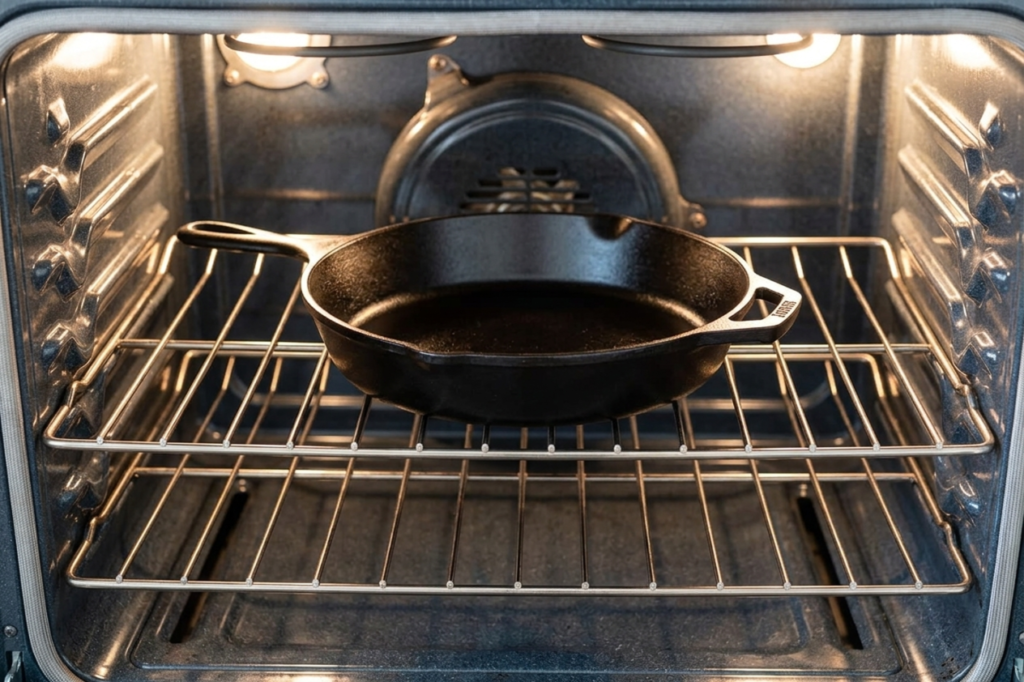 Preheat the Cast-Iron Skillet
